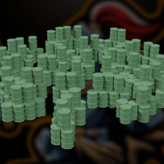 3d Printed Wargaming Stacked Barrels Set