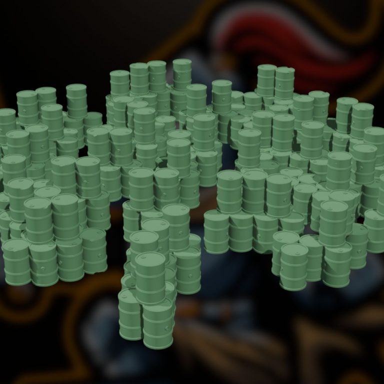 3d Printed Wargaming Stacked Barrels Set