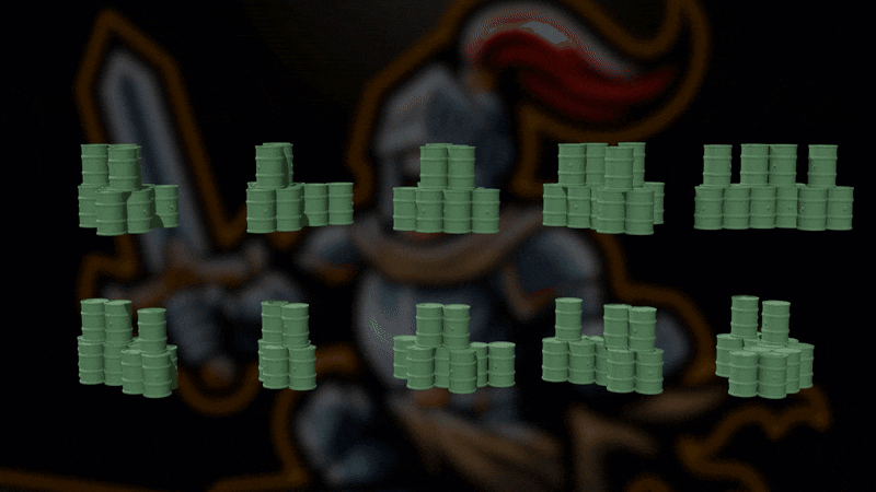 Wargaming Barrels for Sci-Fi & Modern Games 2 Stacked Barrels for 3d Printing