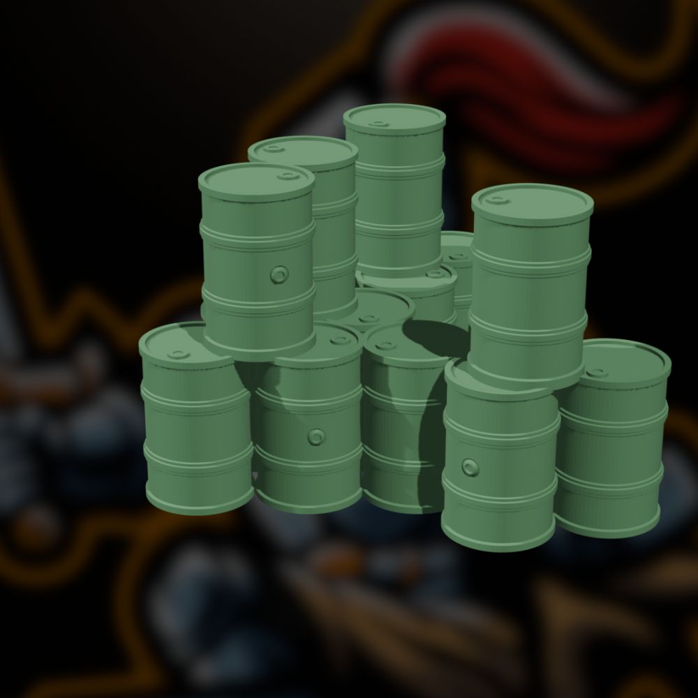Wargaming Barrels for Sci-Fi & Modern Games 6 Wargaming Stacked Barrels 2