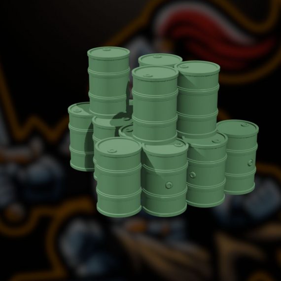 Stack of Wargaming Barrels #3
