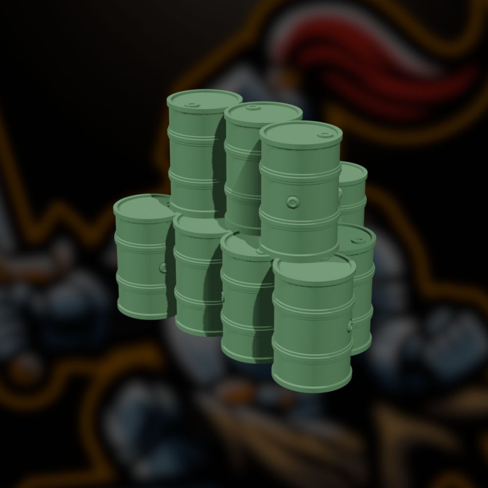 Wargaming Barrels for Sci-Fi & Modern Games 8 Wargaming Stacked Barrels 4