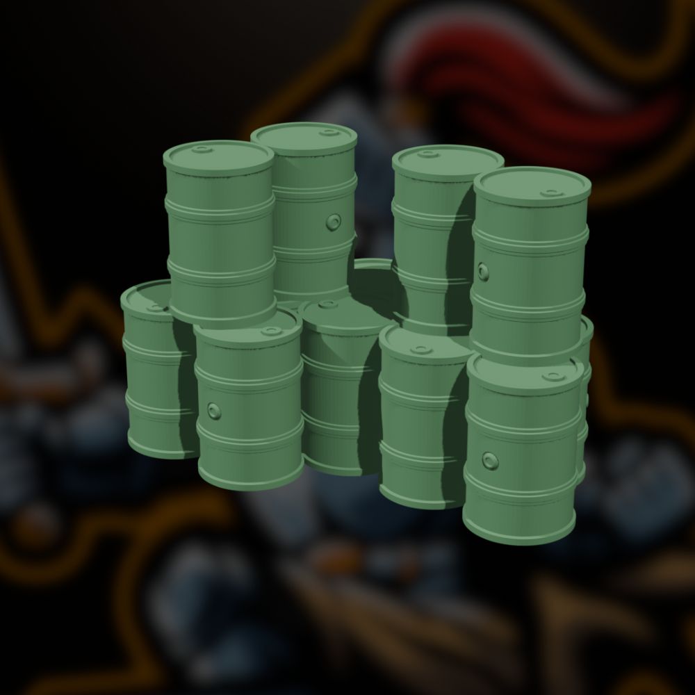 Wargaming Barrels for Sci-Fi & Modern Games 9 Wargaming Stacked Barrels 5
