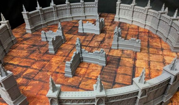 Gothic Colosseum Arena Terrain Setup