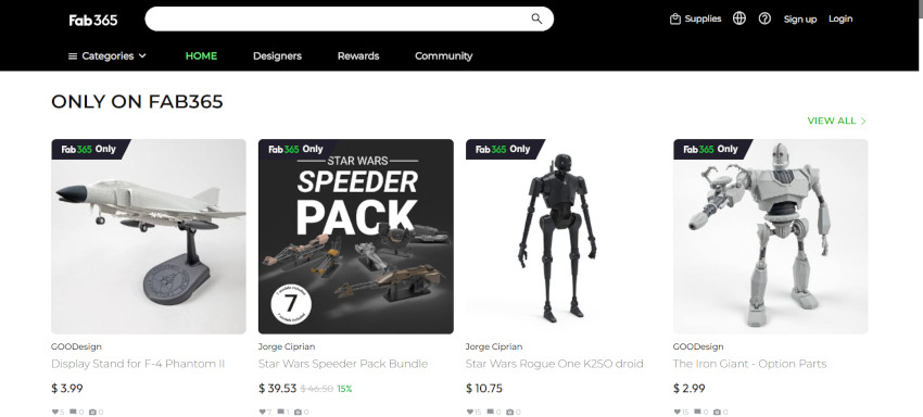 The Best 3D Printing Websites for Hobbyists, Makers, and Wargamers 14 Fab365 front page