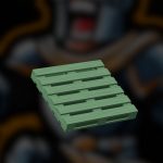 Wooden pallet STL for tabletop gaming, showing a support-free 3D printable pallet scatter terrain piece