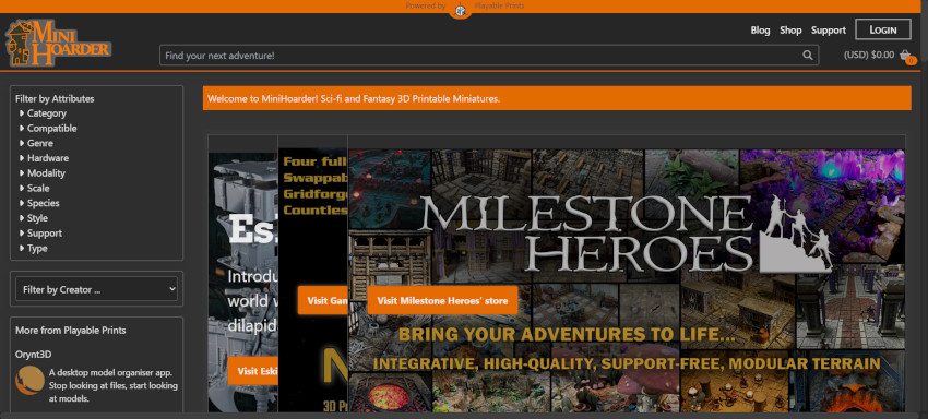 The Best 3D Printing Websites for Hobbyists, Makers, and Wargamers 9 Mini Hoarder front page